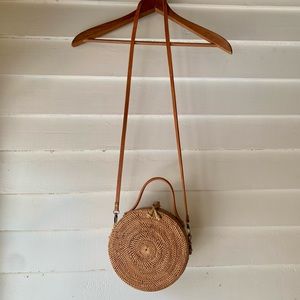 Handwoven Rattan Round Bag